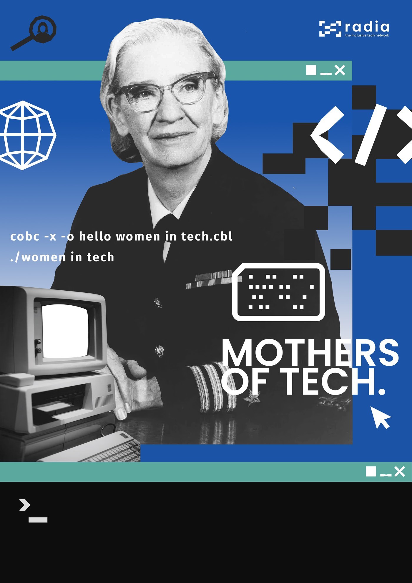 Mothers of Tech poster: Grace Hopper